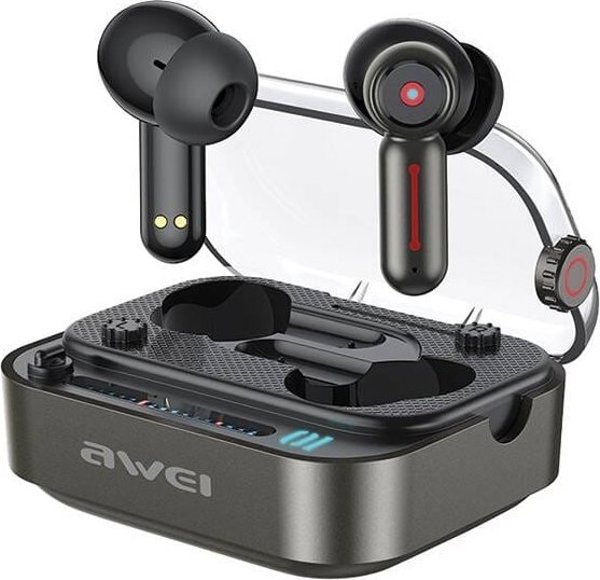 Ακουστικά Awei AWEI ακουστικά Bluetooth 5.3 T58 ANC + σταθμός σύνδεσης μαύρο/black