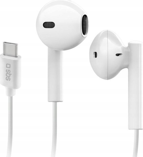 Ακουστικά SBS Mobile SBS Studio Mix 65c In-Ear USB-C λευκό