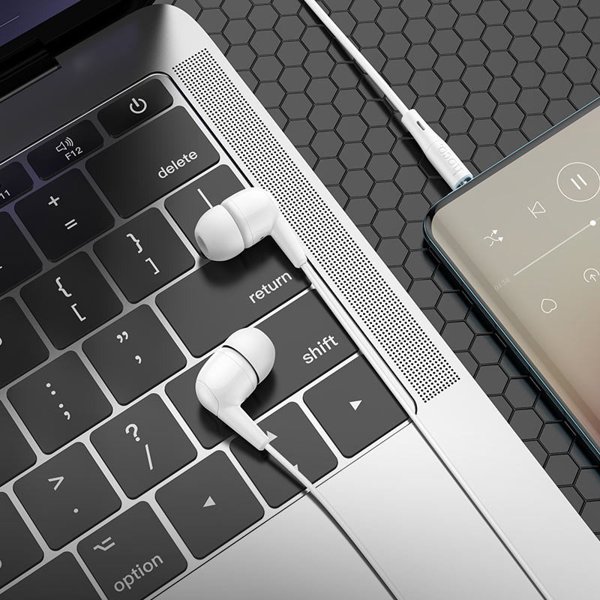 Ενσύρματα ακουστικά USB C Hoco M97 λευκά