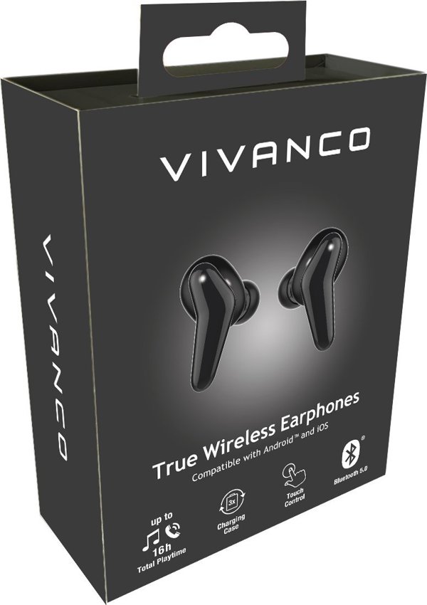 Ασύρματα ακουστικά Vivanco Fresh Pair BT, μαύρο (60605)