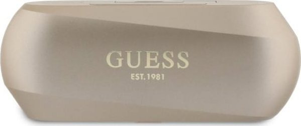 Ακουστικά Guess Guess Bluetooth GUTWSC2MCDSD TWS + σταθμός σύνδεσης χρυσό/χρυσό Επιμήκης Μεταλλική Εκτυπωμένη Λογότυπο
