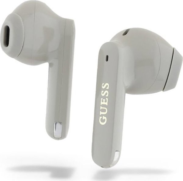 Ακουστικά Guess Guess Bluetooth GUTWSC2MCDSD TWS + σταθμός σύνδεσης χρυσό/χρυσό Επιμήκης Μεταλλική Εκτυπωμένη Λογότυπο