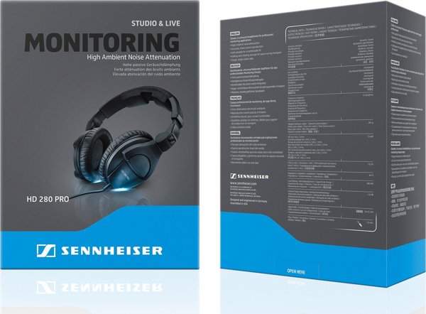 Ακουστικά Sennheiser Sennheiser HD 280 Pro HiFi Over Ear Over-ear Ακύρωση Θορύβου Μαύρο