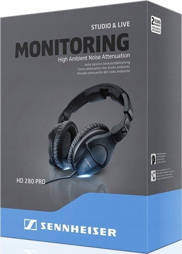 Ακουστικά Sennheiser Sennheiser HD 280 Pro HiFi Over Ear Over-ear Ακύρωση Θορύβου Μαύρο