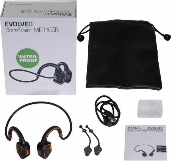 Ακουστικά Evolveo BoneSwim πορτοκαλί (BS-MP3-16GB-OR)