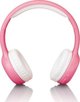 Lenco Παιδικά Ασύρματα Ακουστικά Bluetooth με Μικρόφωνο, Έλεγχο Έντασης & Αυτοκόλλητα, Ροζ