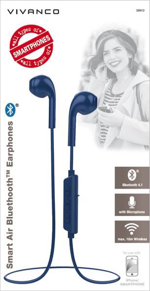 Ακουστικά Vivanco Vivanco ασύρματα ακουστικά Smart Air 3, μπλε (38910)