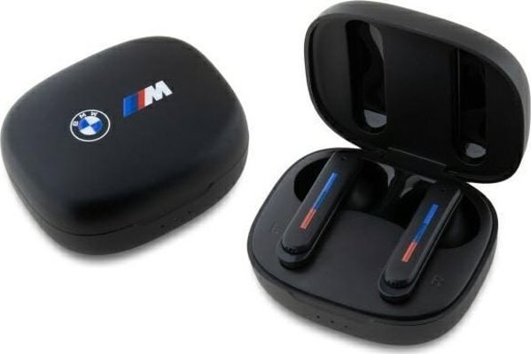 Ακουστικά BMW BMW ακουστικά Bluetooth BMBEMIATP20LOK TWS + σταθμός σύνδεσης μαύρο/black Printed Logos