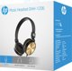 Ακουστικά HP HP DHH-1206 ακουστικά με μικρόφωνο, ρύθμιση έντασης, μαύρο-χρυσό, κλασικός τύπος 3,5mm jack