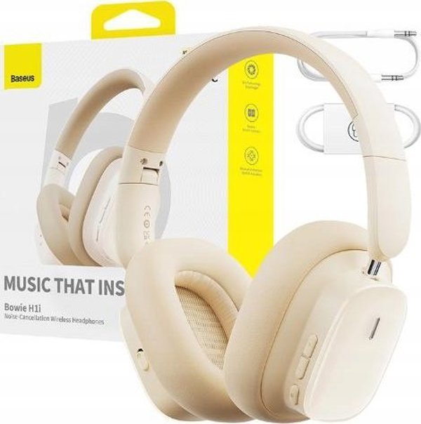 Ακουστικά Wireless Headphones με Ακύρωση Θορύβου Baseus Bowie H1i (Black)
