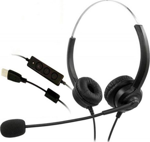MediaRange MROS304 Ενσύρματα Ακουστικά με Μικρόφωνο και Χειριστήριο, Μαύρα