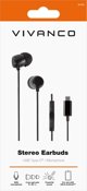 Ακουστικά Vivanco Vivanco headset Στερεοφωνικά ακουστικά USB-C, μαύρο (61752)