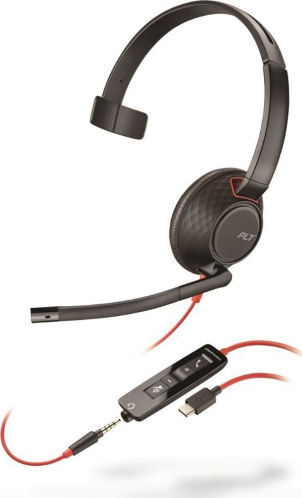 Ακουστικά Plantronics Blackwire 5210 USB-C με Μικρόφωνο Ακύρωσης Θορύβου για PC και Smartphone