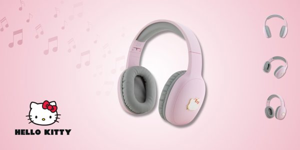Ακουστικά HelloKitty Hello Kitty ακουστικά Bluetooth HKBHA1BKHLMP ροζ/ροζ Μεταλλικό Λογότυπο