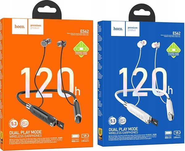 Hoco ES62 Ασύρματα Ακουστικά Bluetooth Neckband - Γκρι