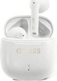 Ακουστικά Guess Guess Bluetooth GUTWSJ14ESGH TWS + βάση φόρτισης λευκό/λευκό Printed Classic Logo