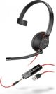Plantronics Blackwire 5210 Ενσύρματα Ακουστικά Γραφείου USB-A με Μικρόφωνο Noise-Canceling (207577-201)
