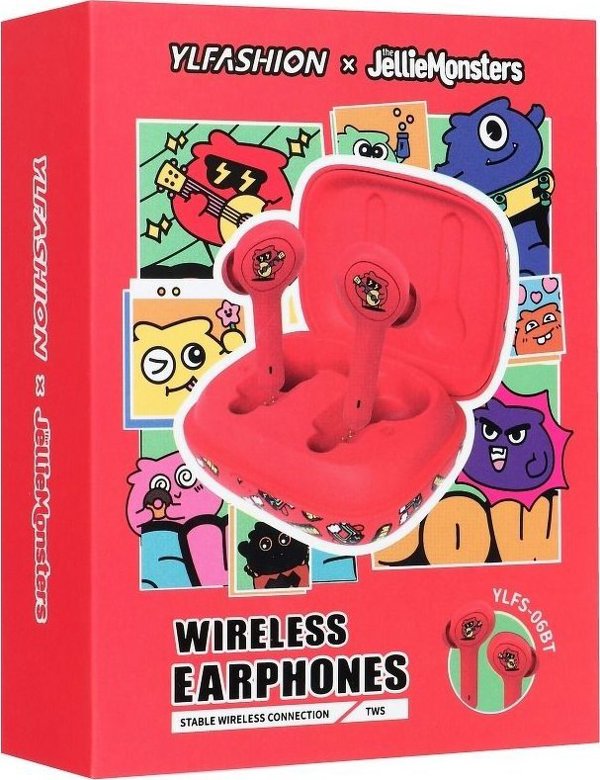 Ακουστικά Jellie Monster Steven Κόκκινα (YLFS-06BT)