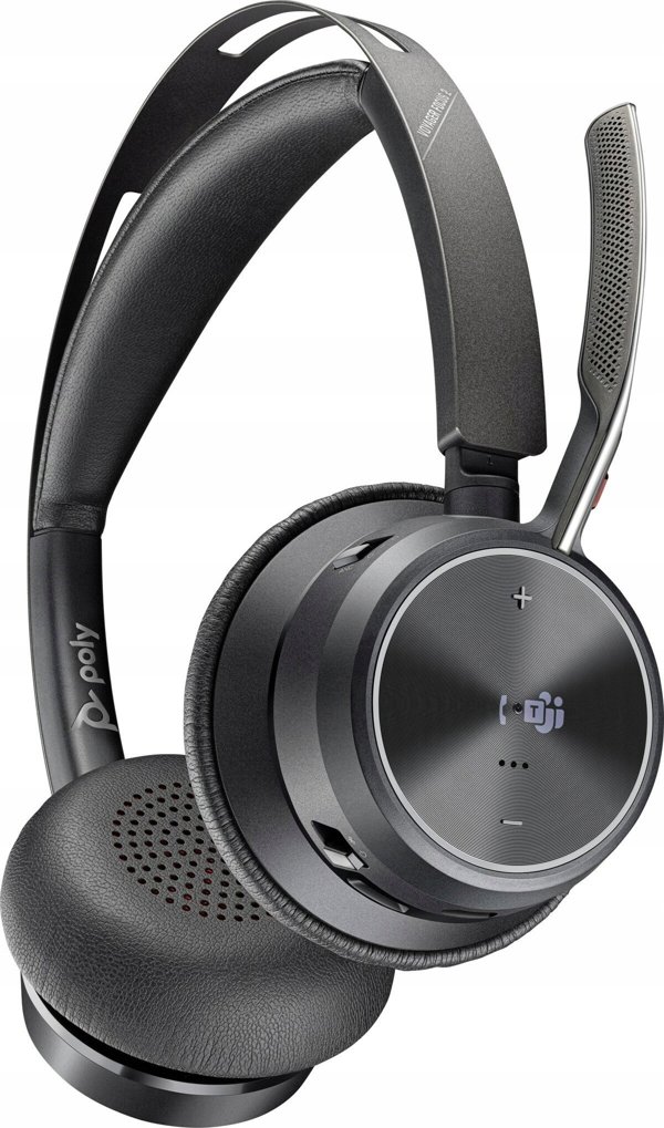 Ακουστικά Poly POLY Voyager Focus 2 με πιστοποίηση Microsoft Teams USB-C-C + αντάπτορας USB-C/A