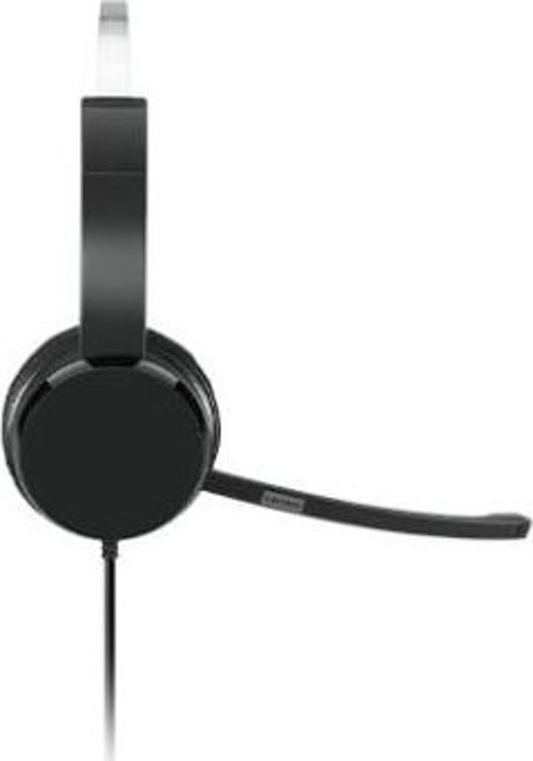 Lenovo 100 Stereo On-Ear Ακουστικά με Μικρόφωνο, Μαύρα (4XD1B61617)