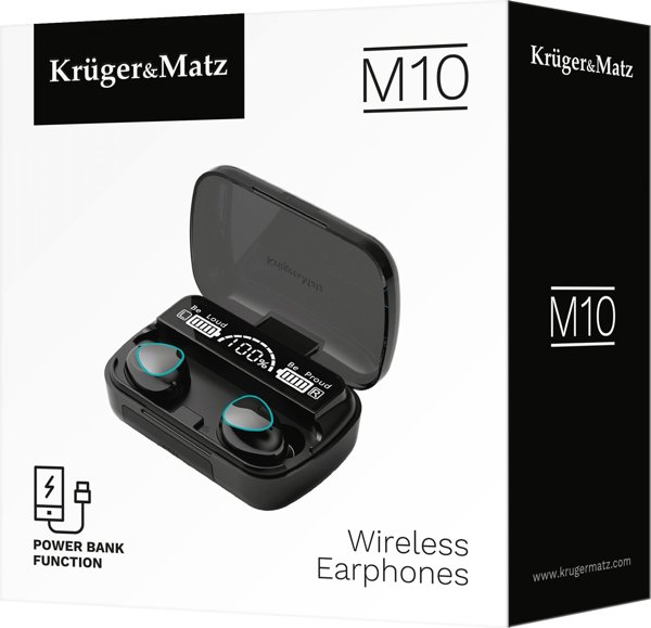 Ασύρματα ακουστικά Kruger&Matz με power bank Kruger&Matz M10
