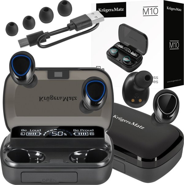 Ασύρματα ακουστικά Kruger&Matz με power bank Kruger&Matz M10