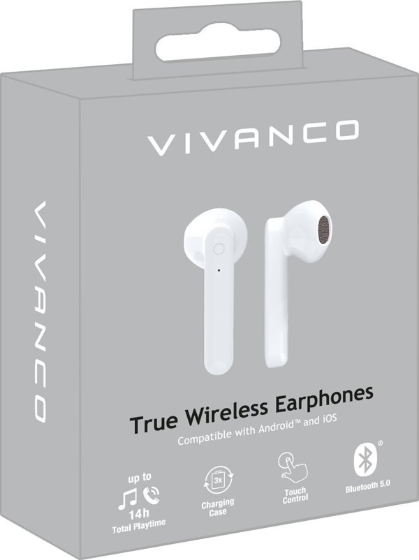 Ακουστικά Vivanco Vivanco ασύρματα ακουστικά Smart Air Pair, λευκό (60599)