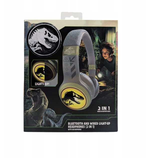 Ακουστικά Bluetooth Υπερύψωσης για Παιδιά Jurassic Park HMJW-BTLI-TREX