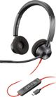 Poly Blackwire C3320 Ενσύρματα Ακουστικά USB με Μικρόφωνο (213935-01)