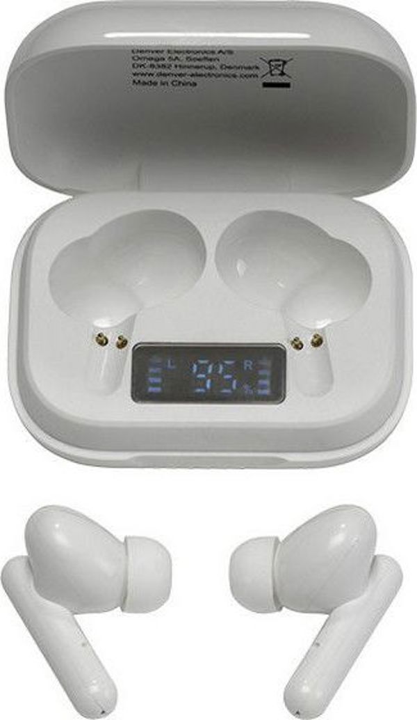 Denver TWE-38 True Wireless Ασύρματα Ακουστικά Bluetooth V5.0 με Θήκη Φόρτισης & Έλεγχο Αφής