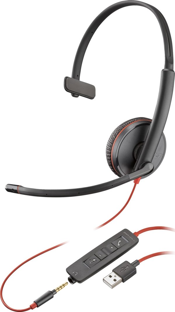 Ακουστικά Poly Blackwire 3215 Μονοφωνικά USB-A