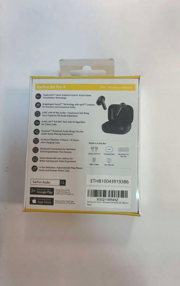 Ακουστικά EarFun TWS EarFun Air Pro 4 με ANC (λευκά)