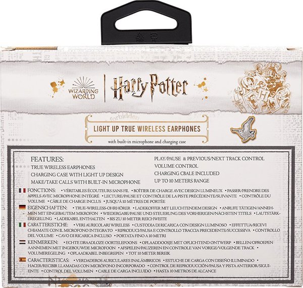 Ακουστικά Harry Potter Bluetooth TWS με Φωτισμό Hogwarts
