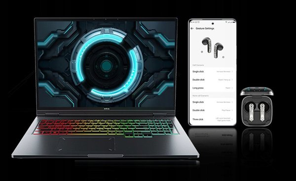 Infinix XBuds 3 GT XE30 Ασύρματα Ακουστικά Bluetooth Μαύρα