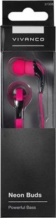 Ακουστικά Vivanco Vivanco earphones Neon Buds, ροζ (37306)