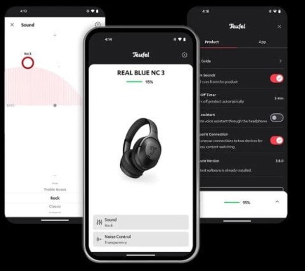 Ασύρματα ακουστικά Over-Ear bluetooth Teufel REAL BLUE NC 3 νυχτερινό μαύρο