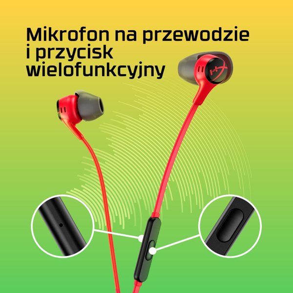 Ακουστικά HyperX Cloud Earbuds II Κόκκινα (705L8AA)