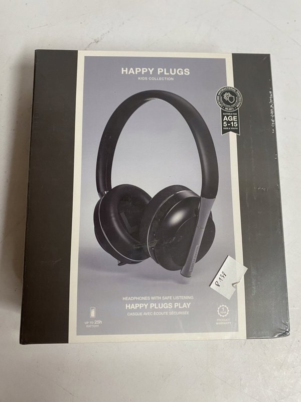 Ακουστικά Happy Plugs Happy Plugs Play - ασύρματα ακουστικά κεφαλής μαύρα