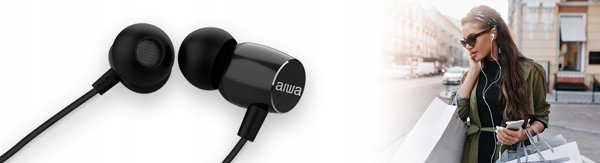 Ακουστικά AIWA ESTM-30BK 99dB 16ohm Μαύρα