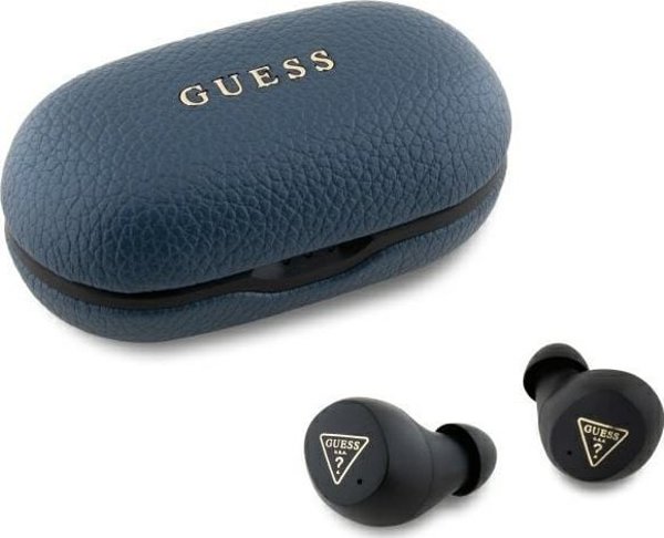 Guess Ακουστικά Bluetooth TWS GUTWSPGTSPSB με Θήκη Φόρτισης, Grained Classic Logo, Μπλε