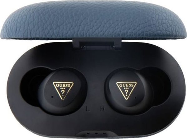 Guess Ακουστικά Bluetooth TWS GUTWSPGTSPSB με Θήκη Φόρτισης, Grained Classic Logo, Μπλε