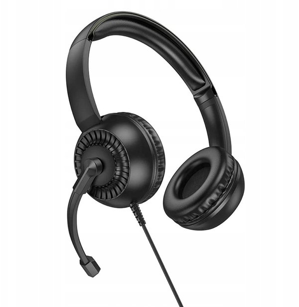 Ενσύρματα ακουστικά κεφαλής Jack 3,5 mm HOCO W112 μαύρα