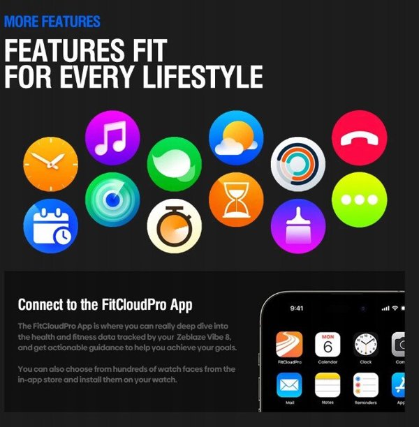 Smartwatch Zeblaze Vibe 8 Abyss (Czarny)