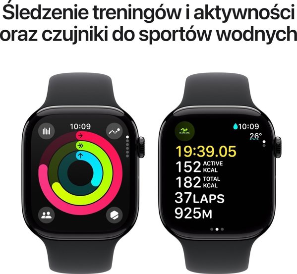 Έξυπνο ρολόι Apple Watch 10 GPS 46mm Jet Black Alu M/L Czarny (MWWQ3)