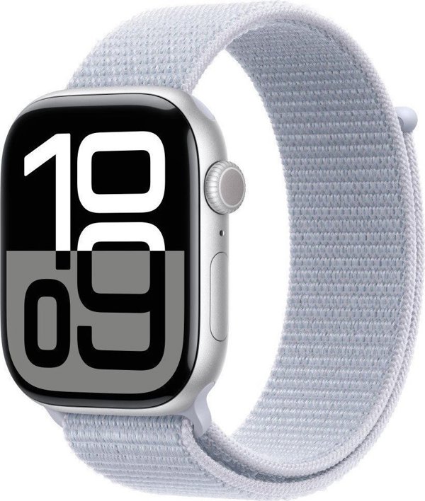 Έξυπνο ρολόι Apple Watch 10 GPS + Cellular 42mm Ασημί Alu Sport Loop Niebieski (MWX53ET/A)