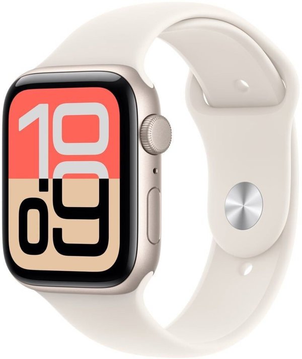 Apple Watch SE 3 GPS 40mm Θήκη από Αλουμίνιο Starlight με Λουράκι Sport Starlight - S/M