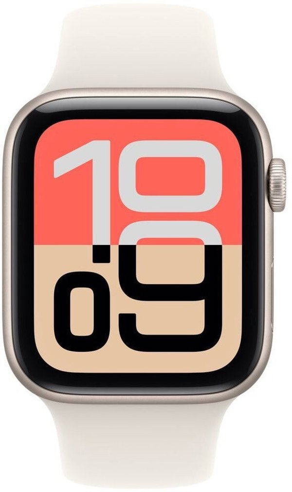 Apple Watch SE 3 GPS 40mm Θήκη από Αλουμίνιο Starlight με Λουράκι Sport Starlight - S/M