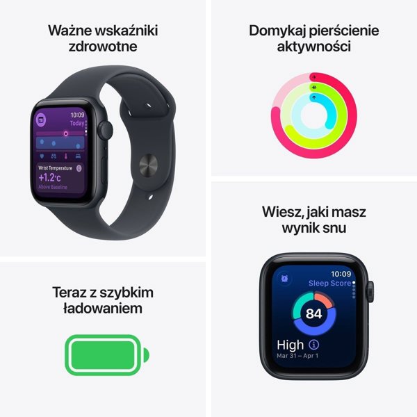 Apple Watch SE 3 GPS 40mm Θήκη από Αλουμίνιο Starlight με Λουράκι Sport Starlight - S/M