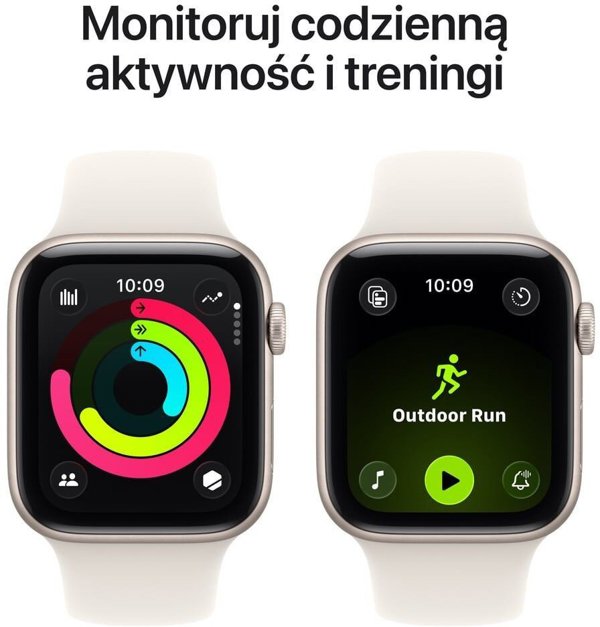 Apple Watch SE 3 GPS 40mm Θήκη από Αλουμίνιο Starlight με Λουράκι Sport Starlight - S/M