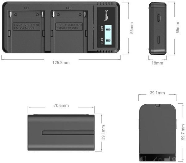 Μπαταρία SmallRig 3823 NP-F970 + φορτιστής